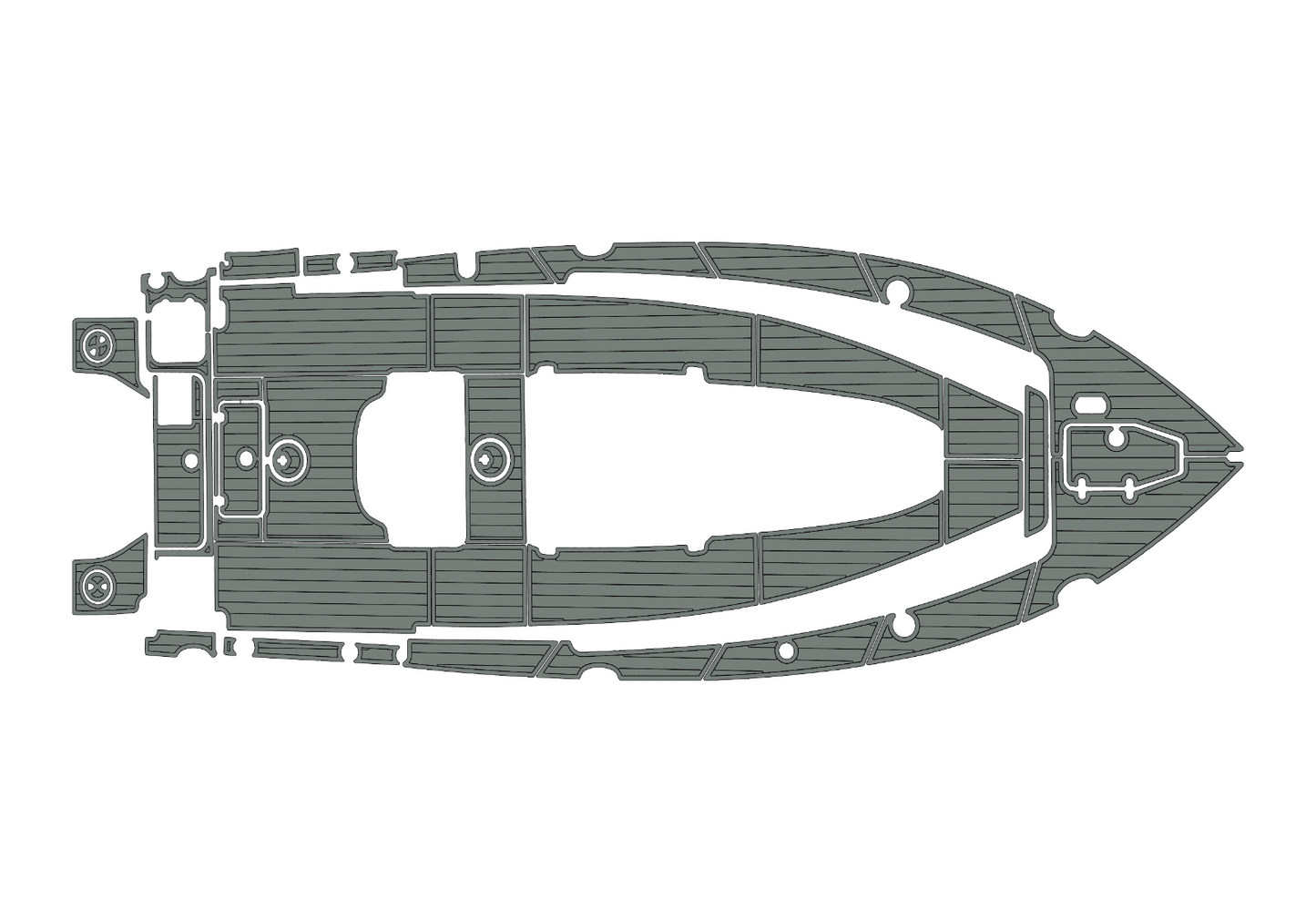 2018-2023 Sea Hunt 27 Game Fish CB Cockpit Swim platform 1/4"6mm EVA Foam floor