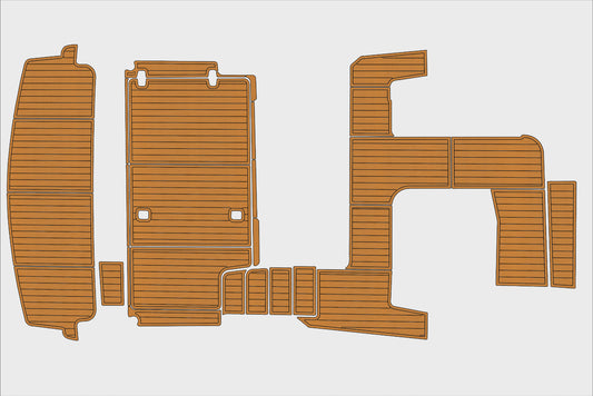 2000-2002 Silverton 330 Sport Bridg Cockpit Swim platform 1/4"6mm EVA Foam floor