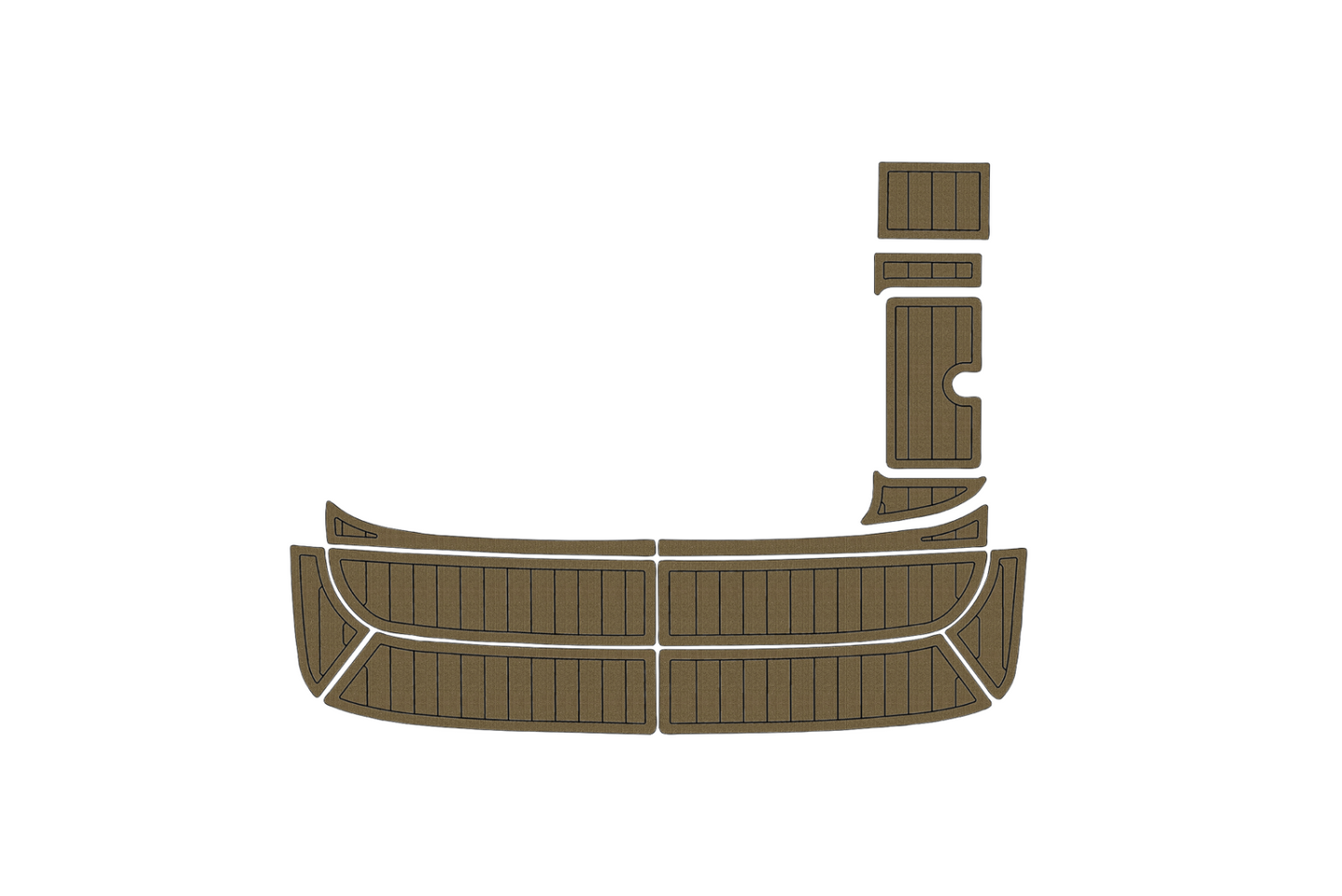 2017-2024 Bayliner VR5 Cockpit Swim platform 1/4" 6mm EVA faux teak mat Floor