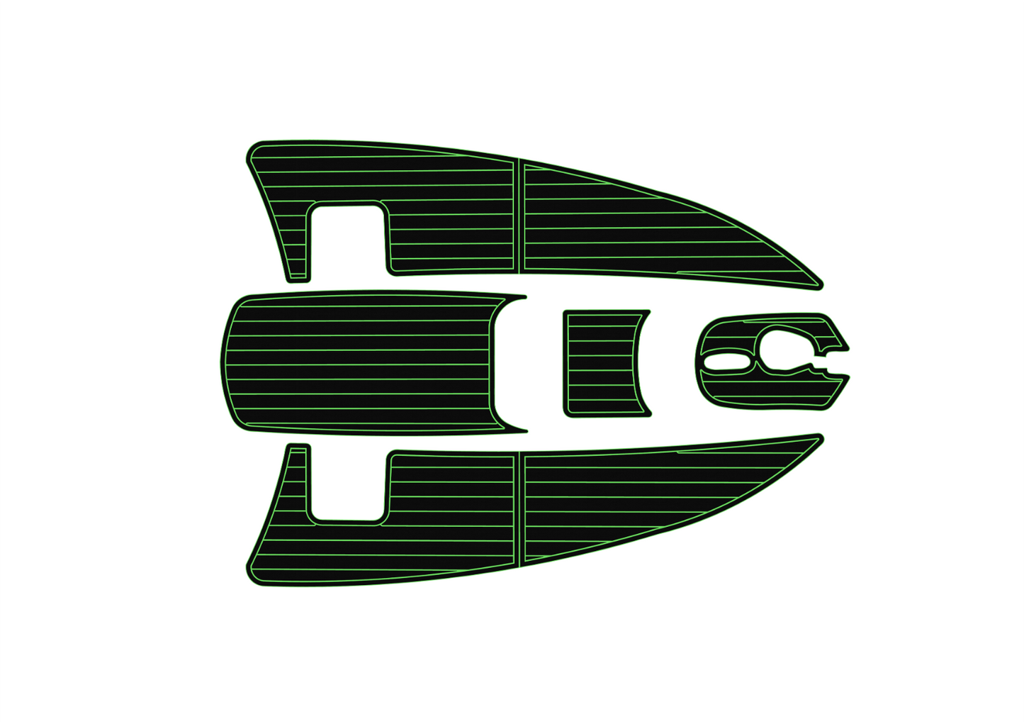 2000-2009 Bayliner 2855 Upper Deck Cockpit 1/4" 6mm EVA faux teak mat floor