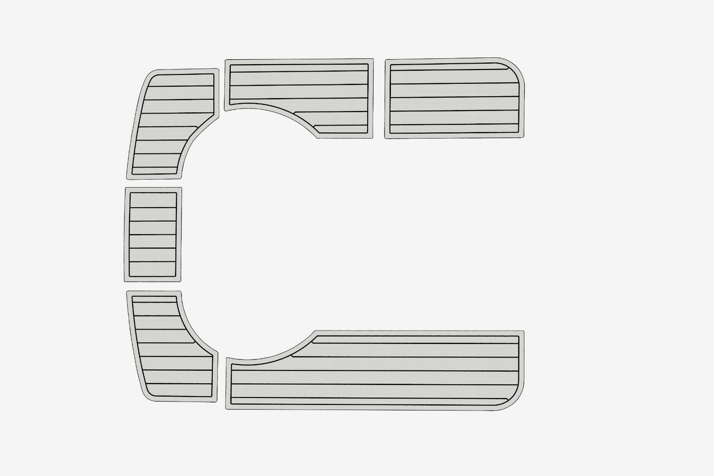1999-2004 Beneteau 361 Cockpit 1/4"6mm EVA Foam carpet marine floor