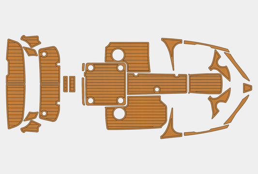 2015 YAMAHA SX 192 Cockpit Swim platform 1/4" 6mm EVA faux teak mat Floor
