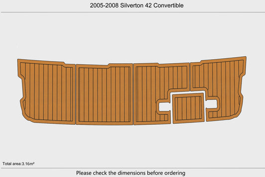 2005 Silverton 42 Convertible Swim platform bow 1/4"6mm EVA foam fuax