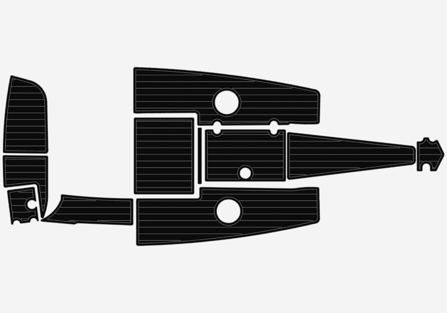 2007-2013 CROWNLINE 21 SS LPX Cockpit Swim platform Bow 1/4"6mm EVA foam floor