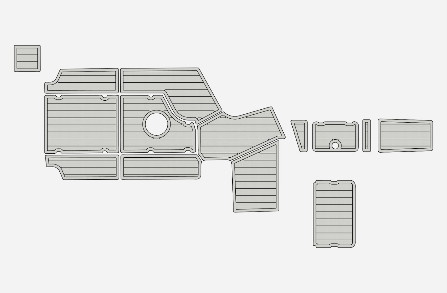 2015-2016 Centurion Enzo SV233 Anti-slip Custom EVA teak marine deck flooring
