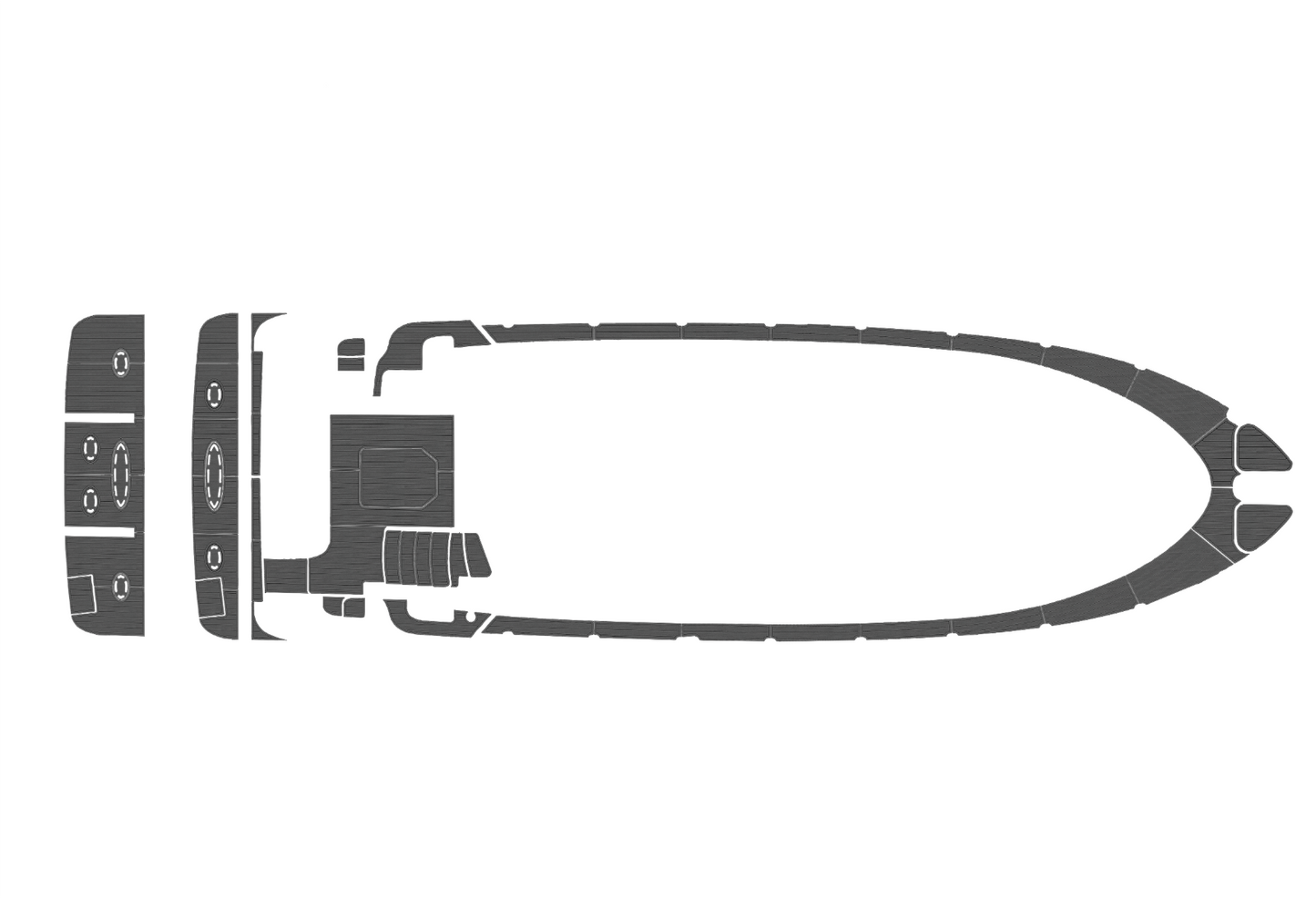 2012-2014 sea ray 450 Sedan bridge Cockpit Swim platform 1/4"6mm EVA Faux floor