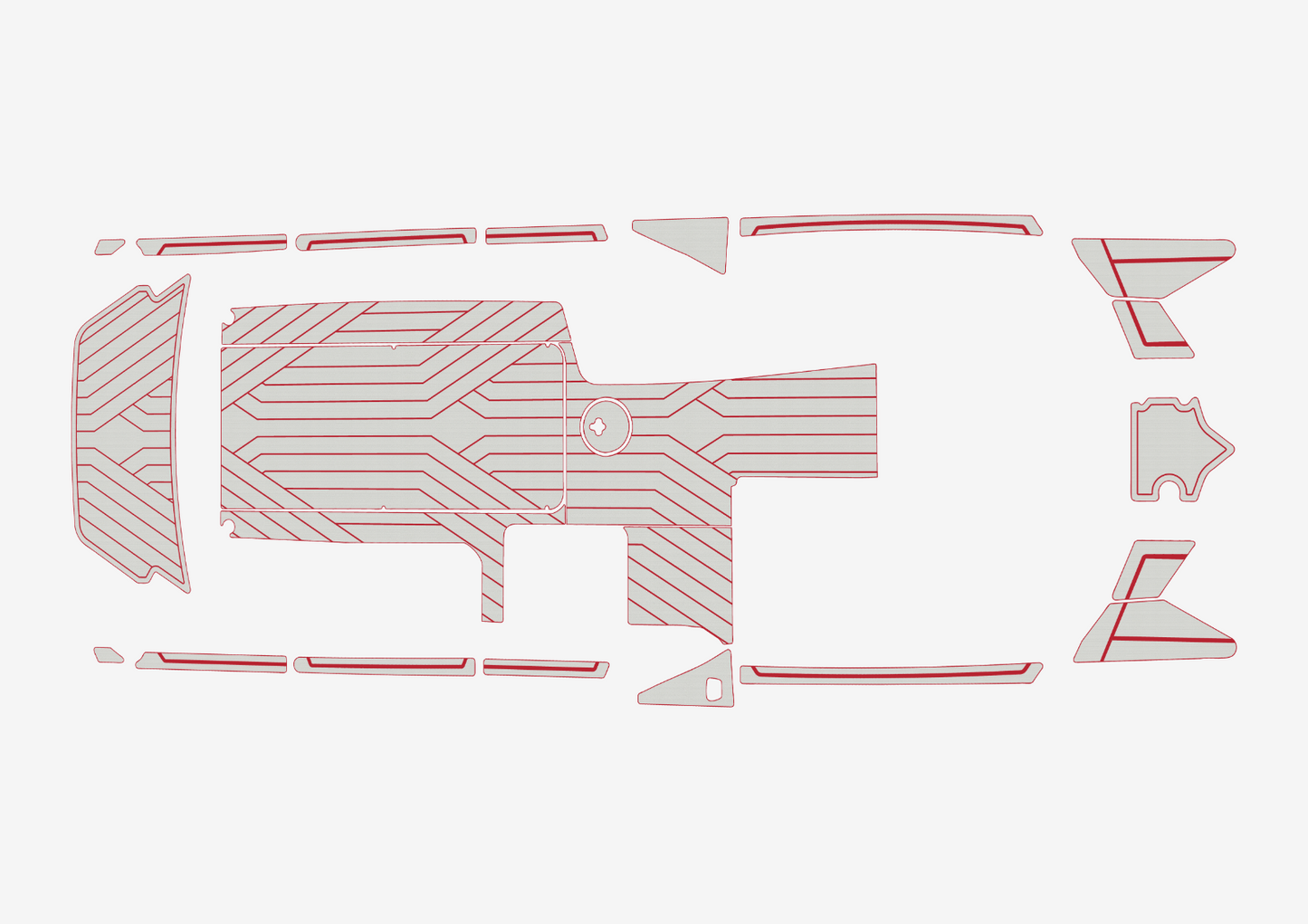 2013-2016 malibu 24 MXZ Cockpit Swim platform bow 1/4"6mm EVA Foam faux floor
