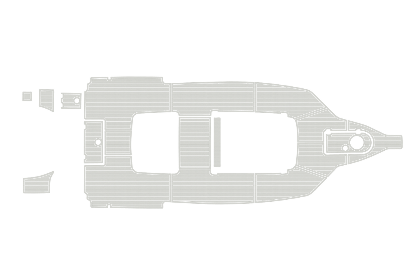 2015-2021 Tidewater 280 CC Cockpit 1/4"6mm EVA foam Faux teak marine mat floor