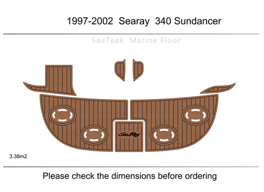 1997-2002 Sea ray 340 Sundancer Swim Platform 1/4" 6mm EVA foam marine floor
