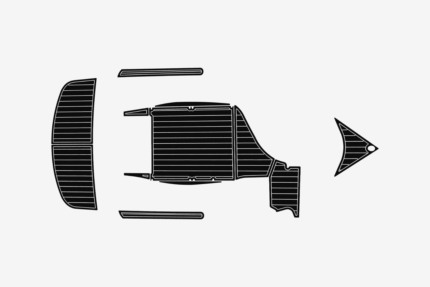 2005-2007 Supra Launch 21V Marine teak deck EVA Foam Boat flooring