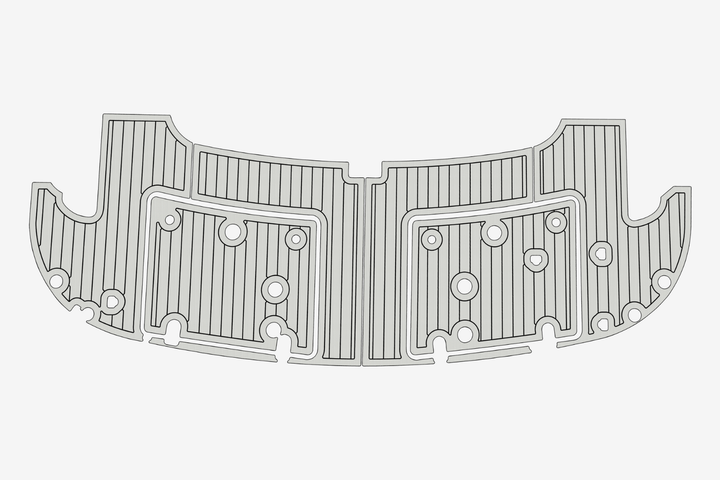 2004 Fairline 59 Cockpit Swim platform 1/4"6mm EVA Foam carpet marine floor