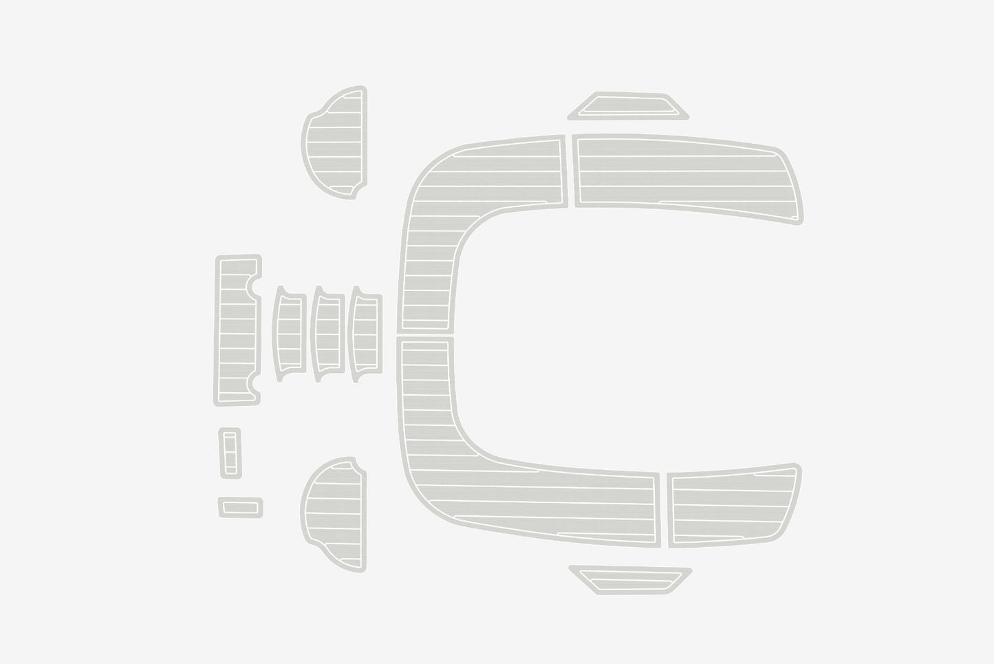 2006-2008 Hunter 45cc Cockpit Swim platform 1/4"6mm EVA Foam floor