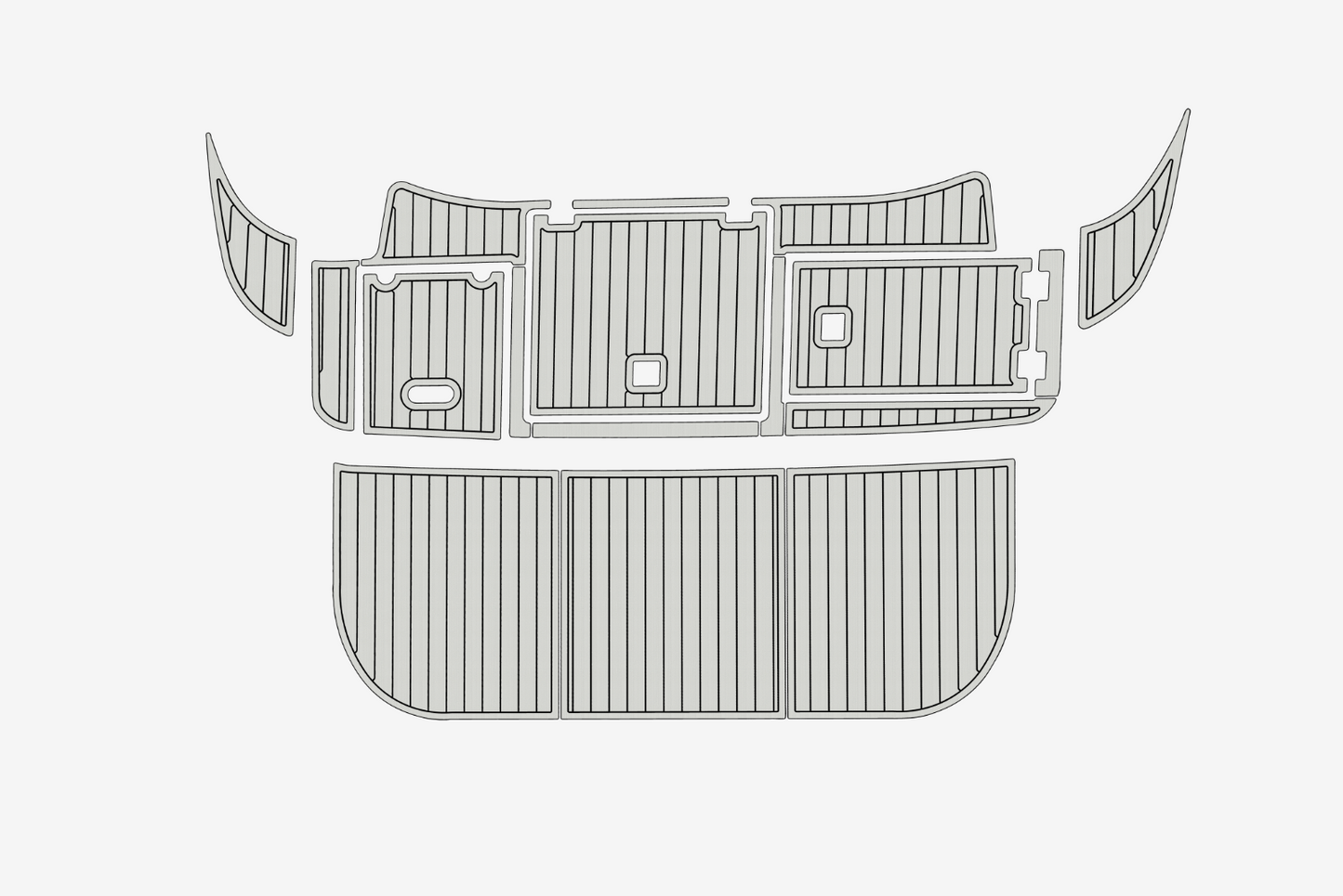 2000-2002 Cruisers Yacht 3672 Cockpit Swim platform 1/4"6mm EVA Foam faux floor