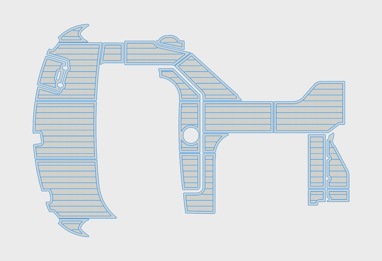 2009-2015 Rinker 340 Express Cruiser Cockpit Swim platform 1/4"6mm EVA mat floor