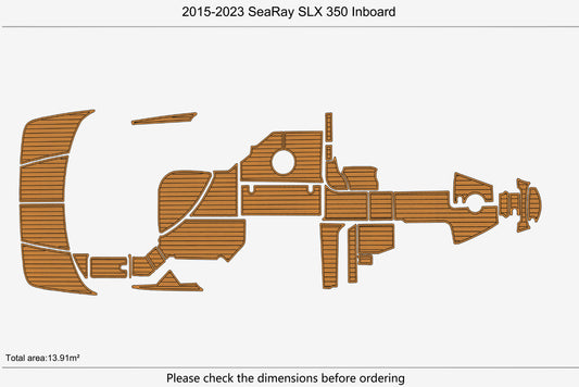 2015-2023 Sea Ray SLX 350 Inboard Cockpit Swim platform 1/4"6mm EVA Foam floor
