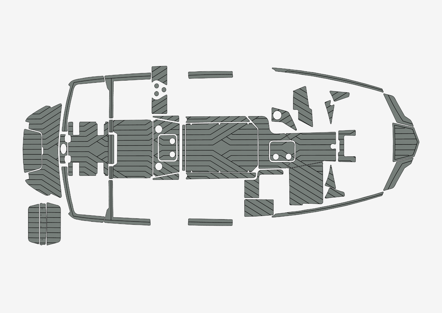 2021-2022 Malibu M220 Cockpit Swim platform bow 1/4"6mm EVA Foam floor