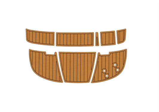 2009-2014 Bayliner 185 Flight Cockpit Swim platform 1/4" 6mm EVA faux teak Floor
