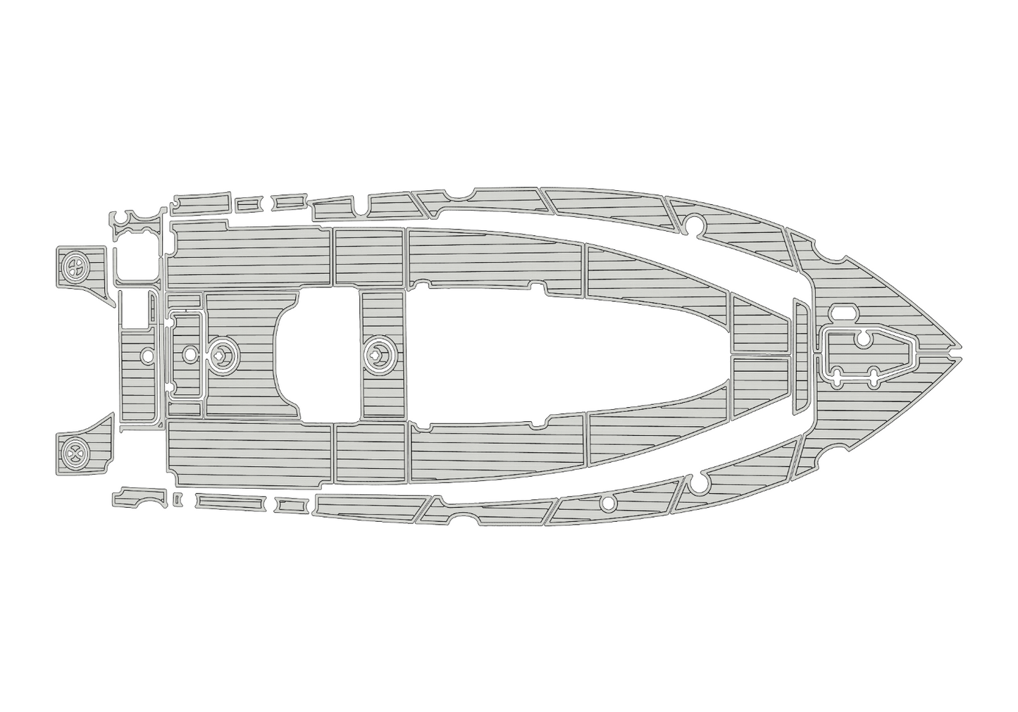 2018-2023 Sea Hunt 27 Game Fish CB Cockpit Swim platform 1/4"6mm EVA Foam floor