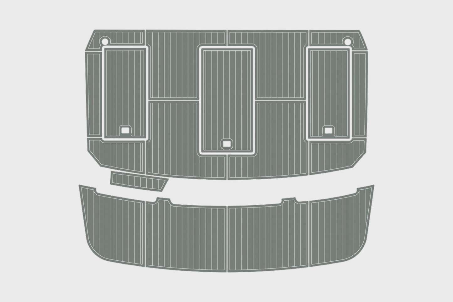 1986-1988 Carver 36 Mariner Cockpit Swim platform 1/4"6mm EVA Foam carpet floor
