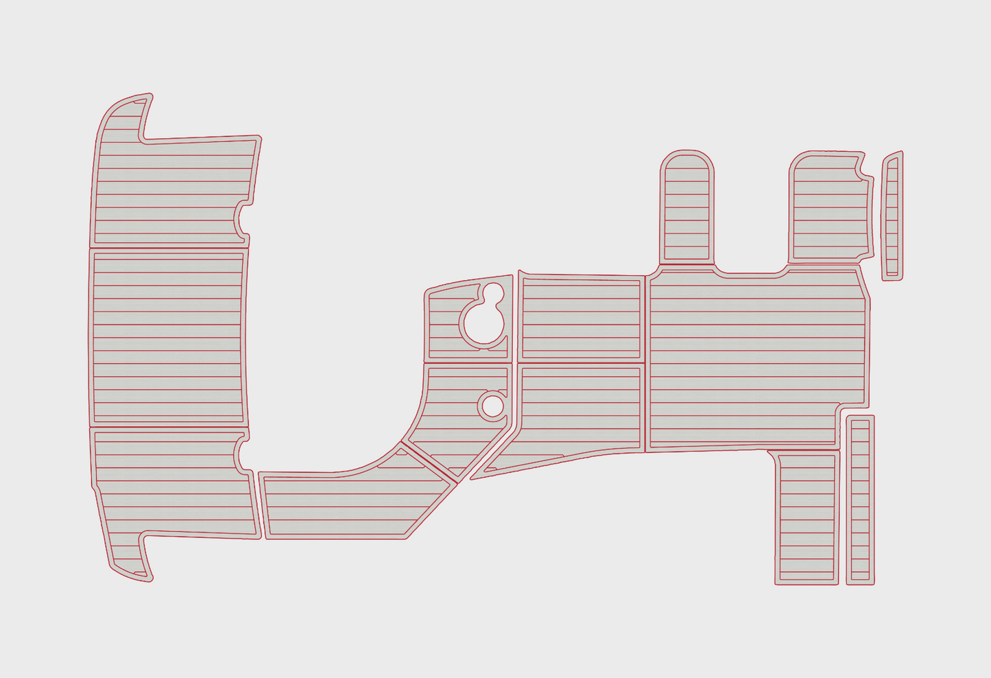 2005-2009 Maxum 2900 SE Cockpit Swim platform 1/4"6mm EVA Foam faux mat floor