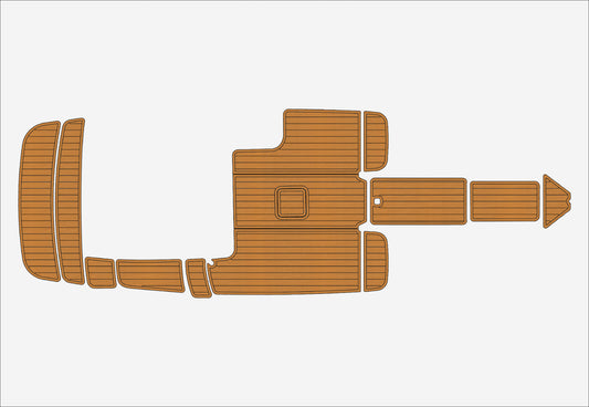 2008- 2010 cobalt 222 Cockpit Swim platform bow 1/4"6mm EVA foam faux mat floor