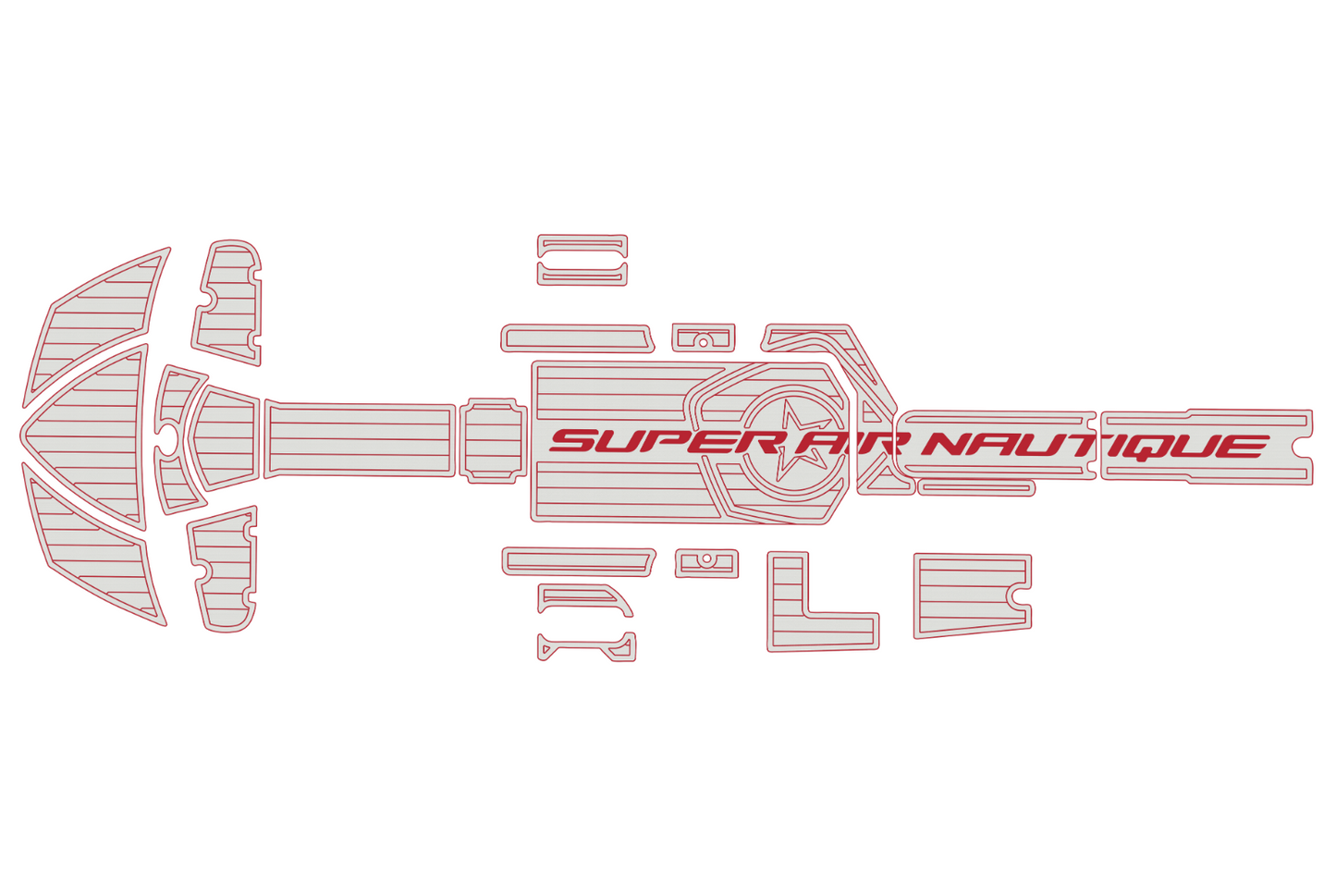 2010 Nautique 230 Super Air Anti-slip Custom mat EVA faux teak marine flooring