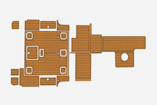 2008 Contender 38 Cockpit Swim Platform 1/4" 6mm EVA Teak Deck floor