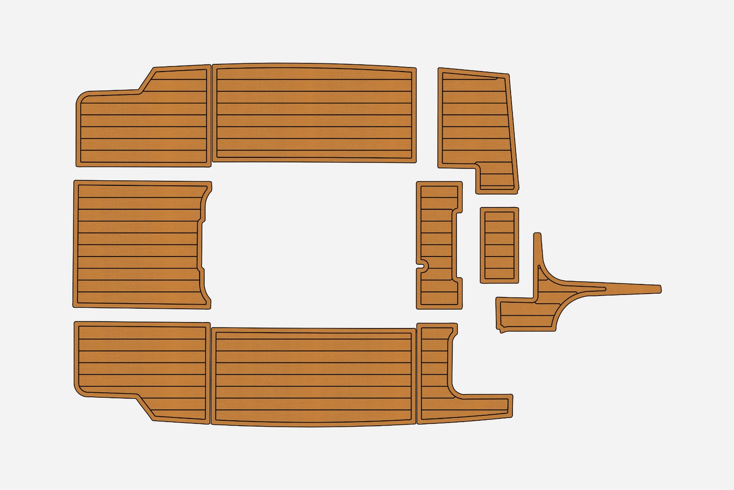 2002 Mastercraft 190 Anti-slip mat Custom EVA faux teak marine flooring