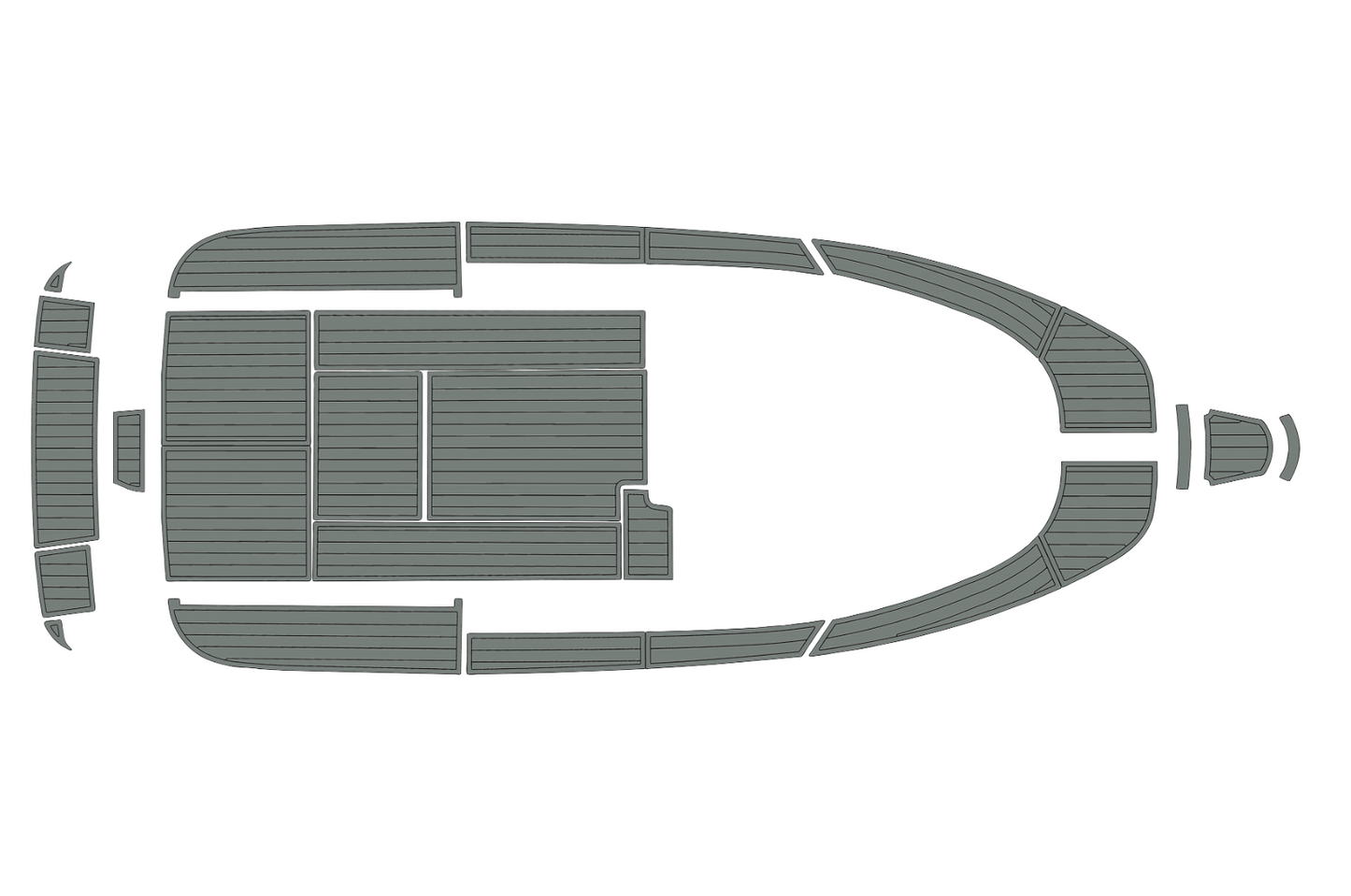 2007-2009 Aquador 25 WAE Cockpit Swim platform bow 1/4"6mm EVA foam faux floor