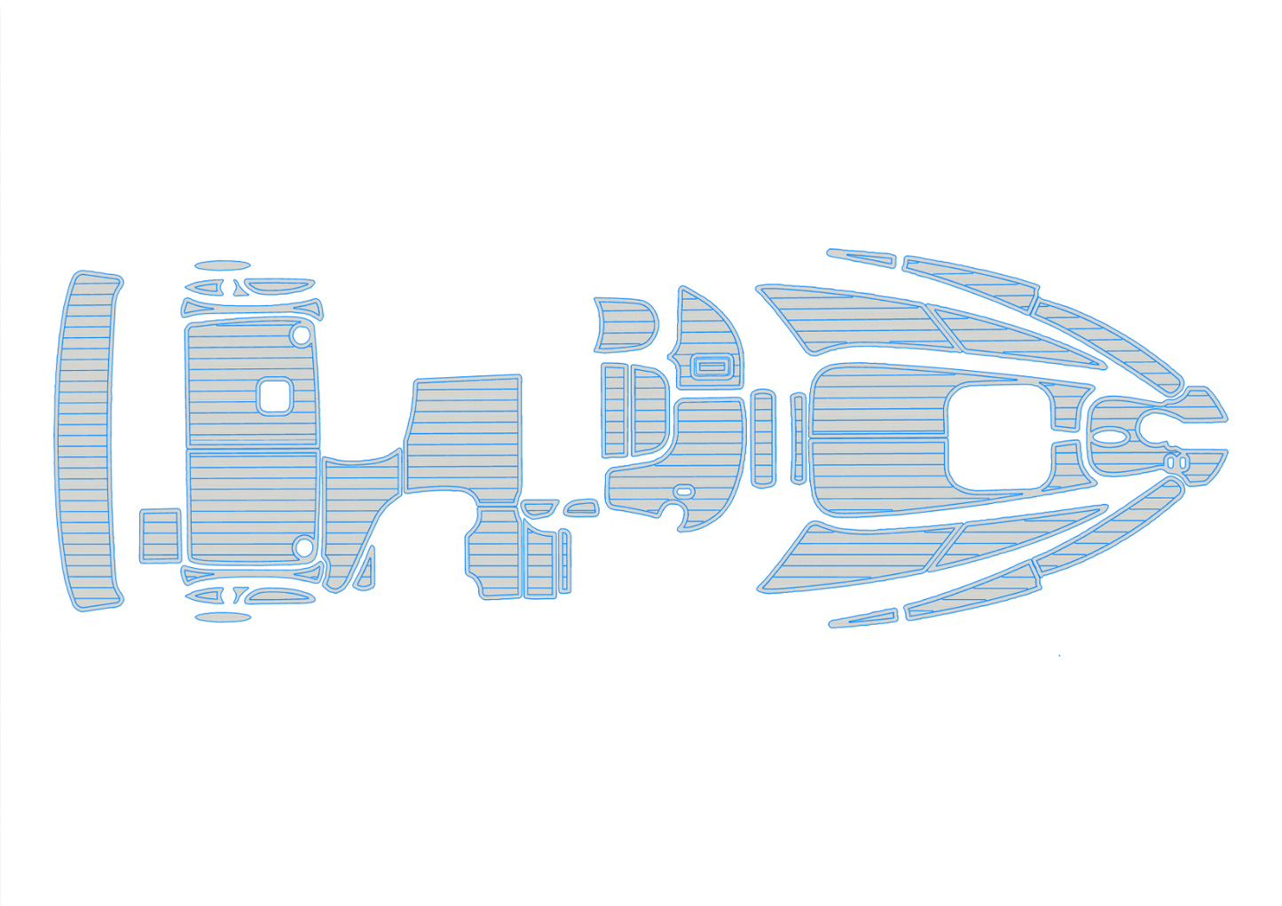 2000-2001 Bayliner 2655 Ciera Cockpit Swim platform 1/4"6mm EVA foam faux floor