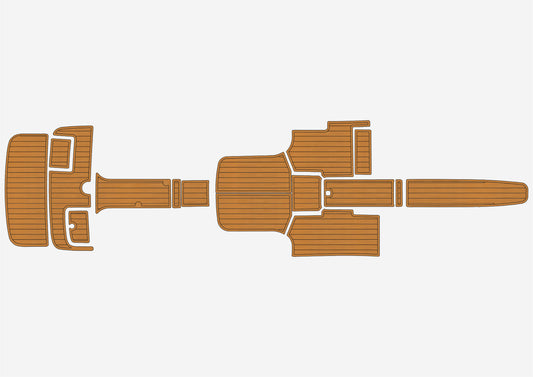 2005-2007 Cobalt 252 Cockpit Swim platform 1/4" 6mm EVA faux faom teak mat floor