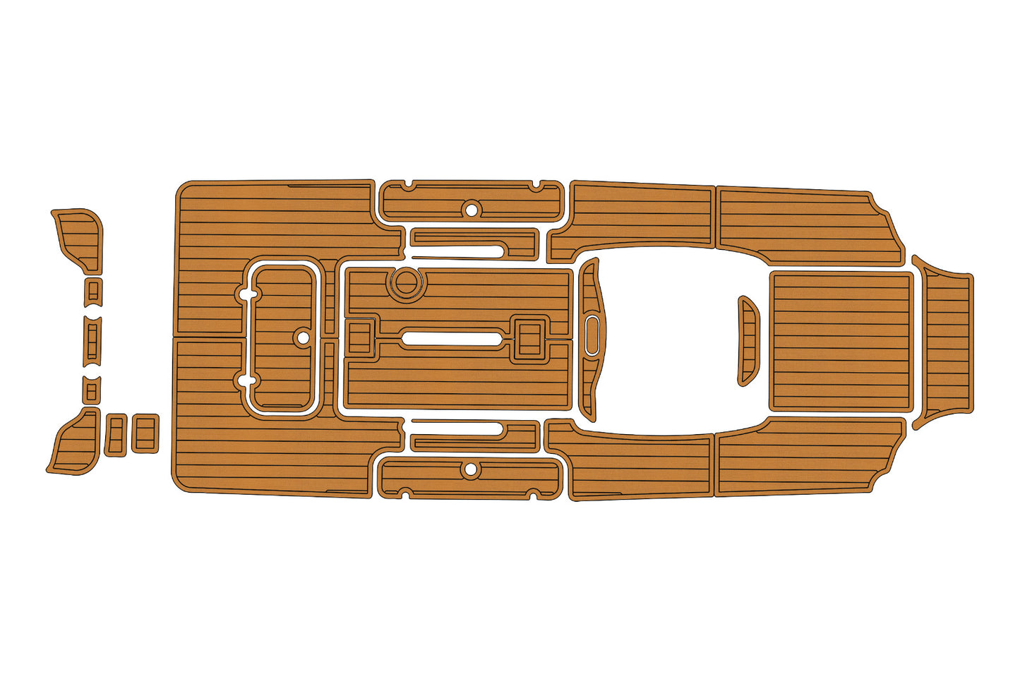2006 Glasstream 328 SCX Anti-slip mat Custom EVA faux teak marine deck flooring
