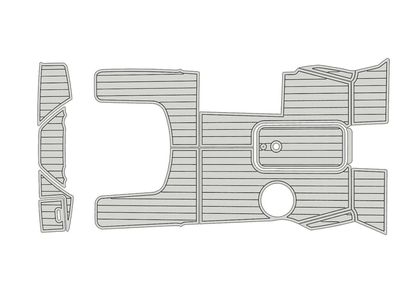 2010 Bayliner 185 BR Cockpit Swim platform 1/4"6mm EVA foam faux mat floor