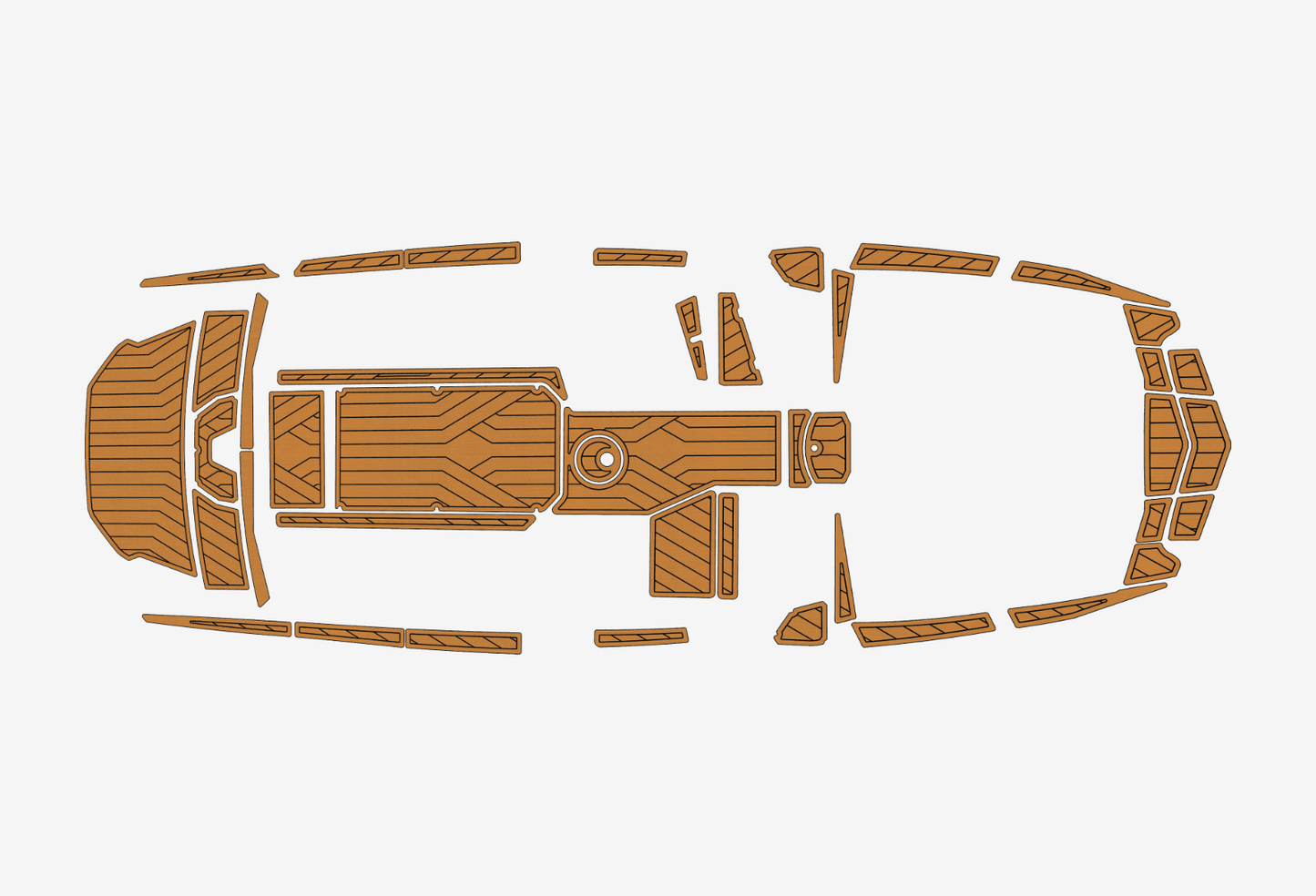 2023 Axis A225 Cockpit Swim Platform Bow 1/4" 6mm EVA Foam Faux teak floor
