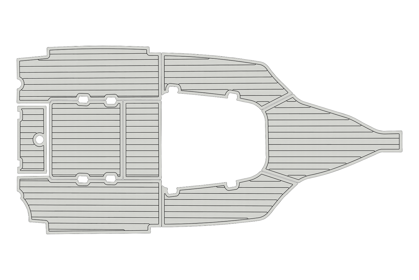 2015-2017 Tidewater 220 Cockpit 1/4"6mm EVA foam Faux teak marine mat floor
