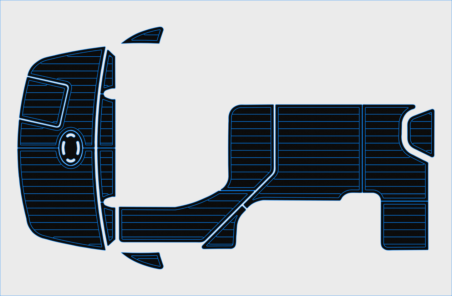2010-2015 Sea Ray 305 sundancer Cockpit Swim platform 1/4"6mm EVA foam mat floor