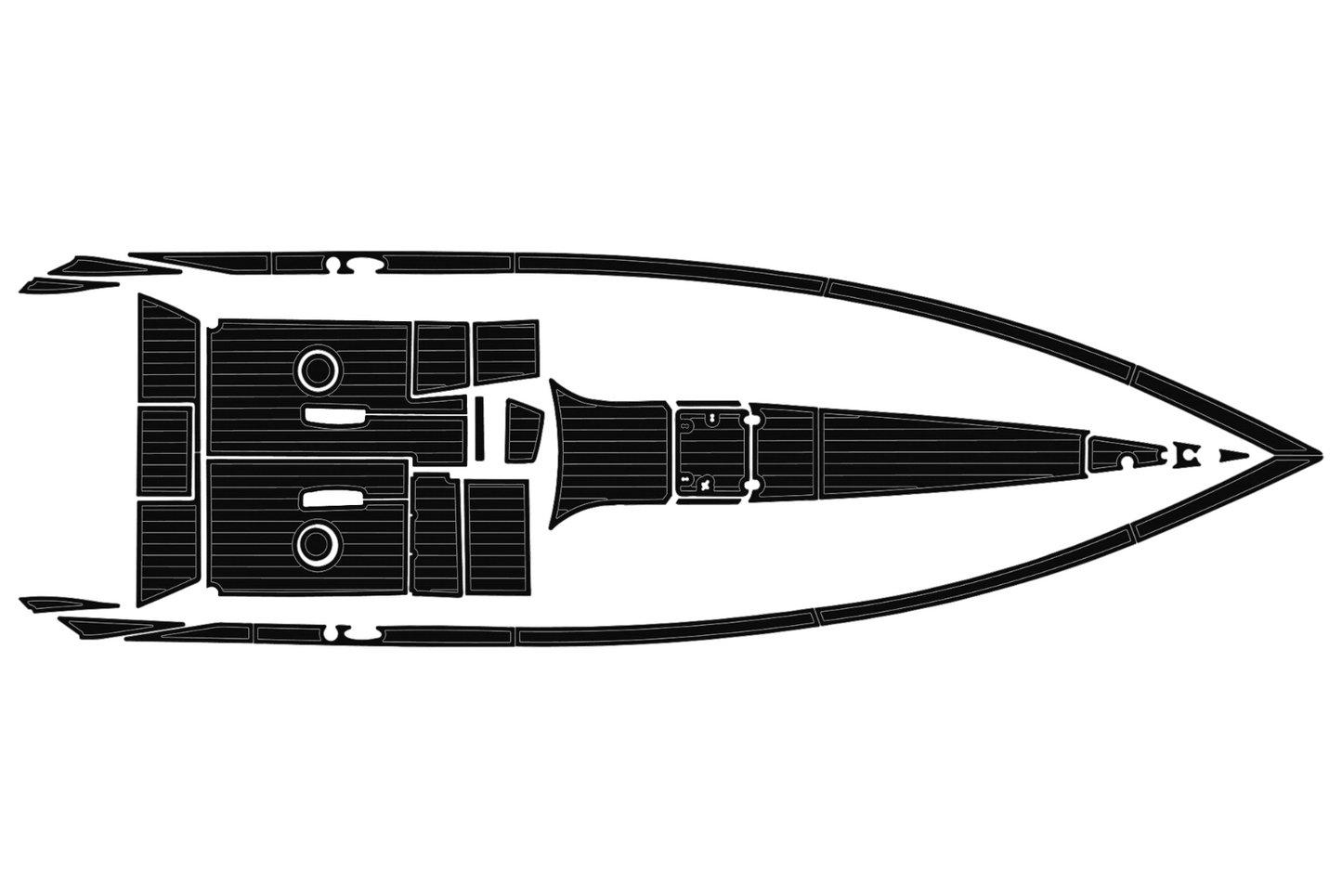 2008 FOUNTAIN LIGHTNING 33ft Cockpit Swim platform bow 1/4"6mm EVA foam floor