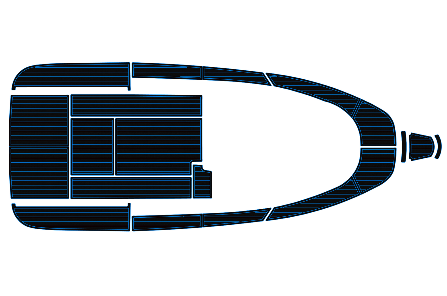 2000-2009 Aquador 25 WA Cockpit Swim platform bow 1/4"6mm EVA foam faux floor
