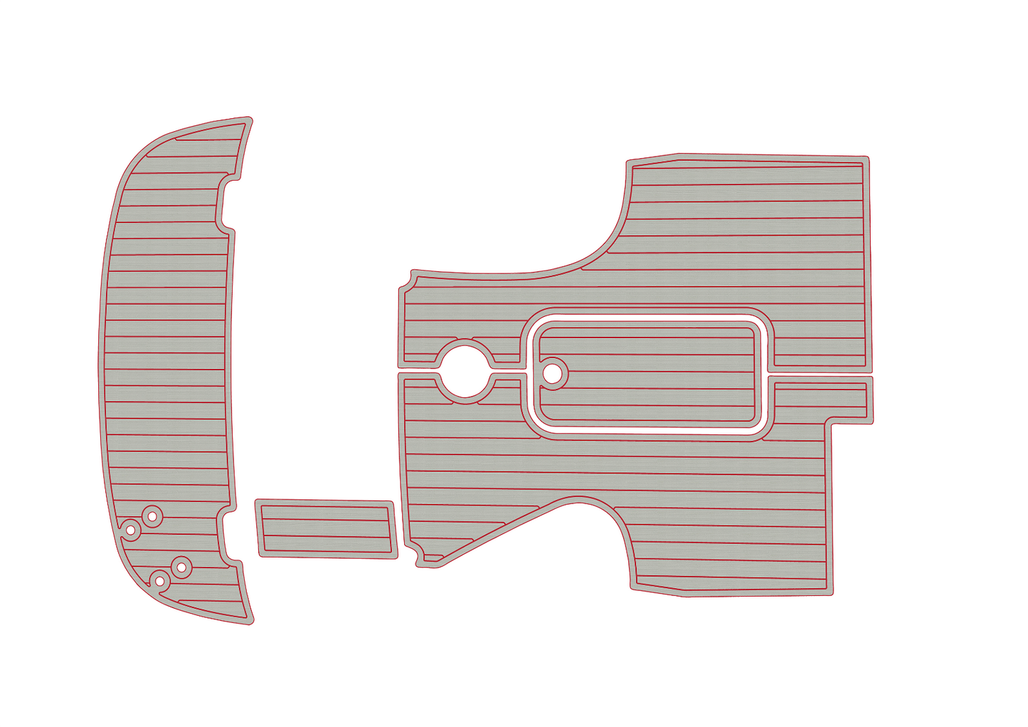 2010-2013 Bayliner 702 Cockpit Swim platform 1/4" 6mm EVA foam floor