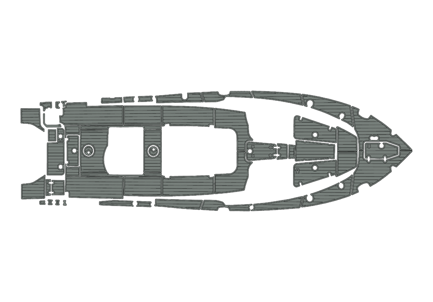2021-2023 Sea Hunt Game Fish 30 Cockpit Swim platform bow 1/4"6mm EVA Foam floor