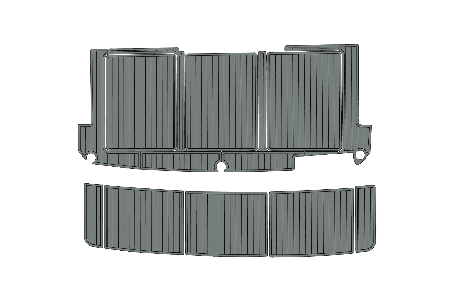 1985-1988 Bayliner 4550 Cockpit Swim platform 1/4"6mm EVA foam faux floor
