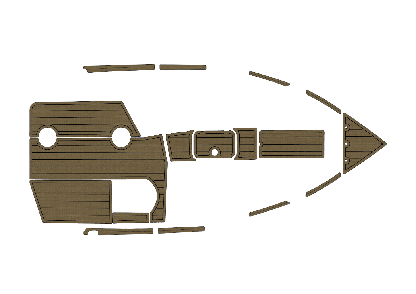 2000-2004 Centurion ELITE V Anti-slip Custom EVA teak marine deck flooring