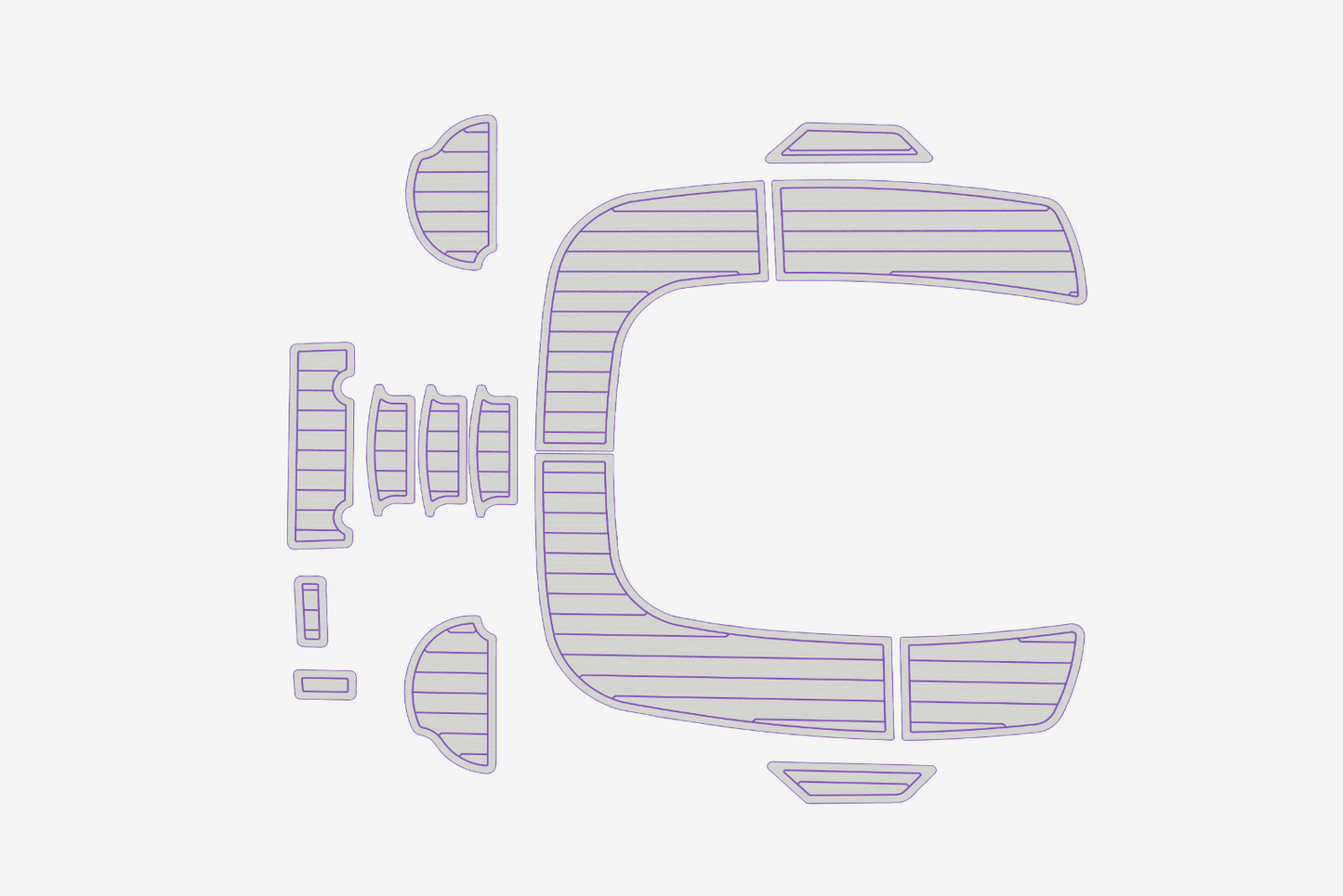 2006-2008 Hunter 45cc Cockpit Swim platform 1/4"6mm EVA Foam floor