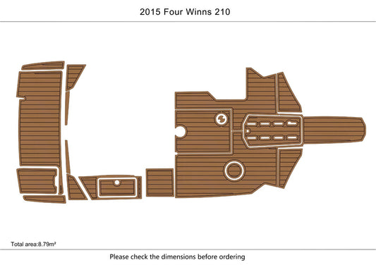 2015 Four Winns 210 Cockpit Swim Platform 1/4” 6mm EVA FAUX teak deck floor
