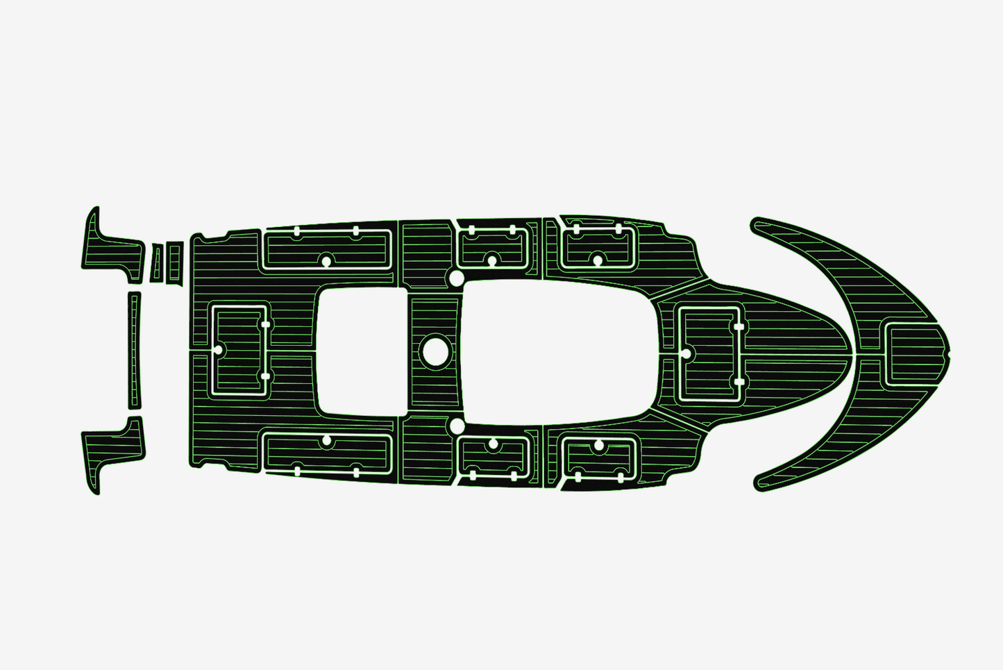 2007-2009 Chris Craft 29 Cockpit Swim platform 1/4"6mm EVA Foam faux mat floor
