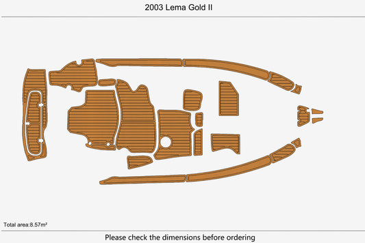 2003 Lema Gold II Marine teak deck EVA Foam Boat flooring