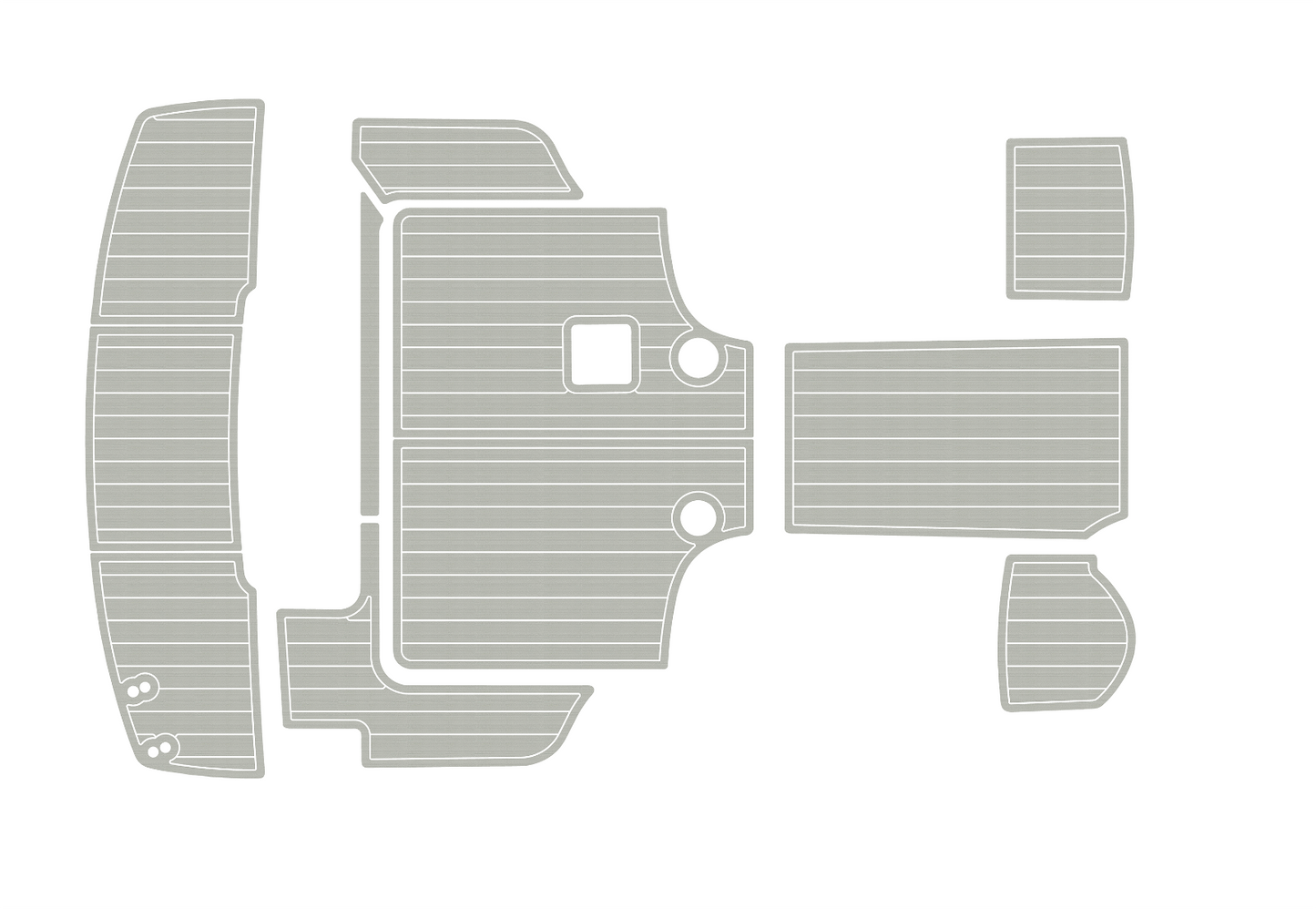 2008-2013 Bayliner 266 EC Cockpit Swim platform 1/4" 6mm EVA faux teak mat Floor