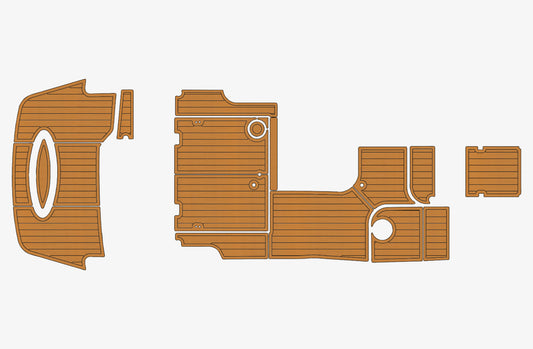 1994-1996 Wellcraft EXcel 26 SE Cockpit swim platform 6mm EVA Foam TEAK FLOOR