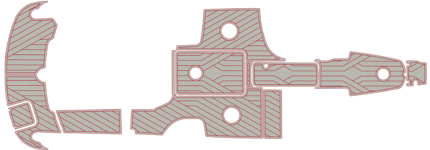 2007-2009 FORMULA 240BR Cockpit Swim platform BOW 1/4"6mm EVA foam floor