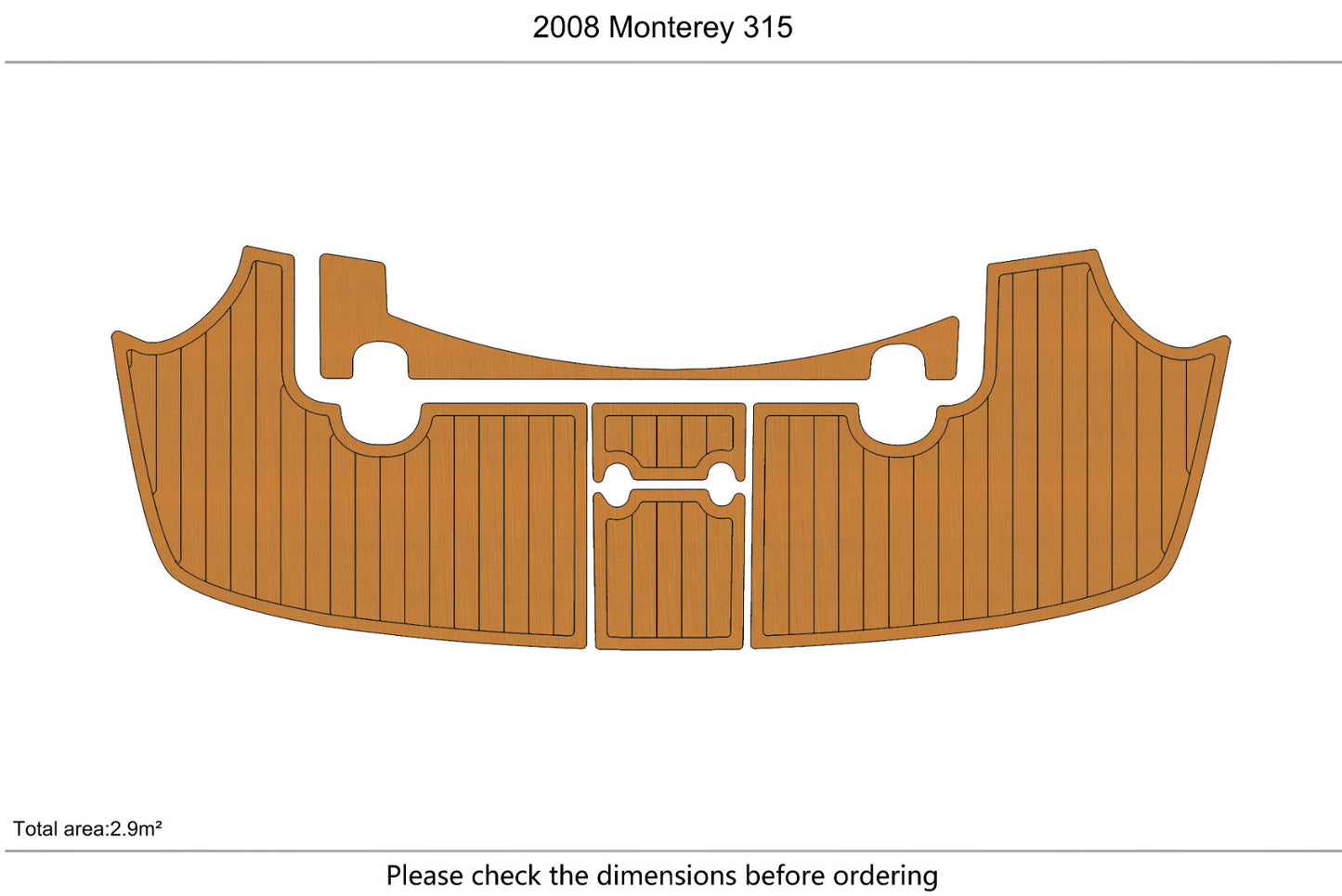 2008 Monterey 315 Marine teak deck EVA Foam Boat flooring